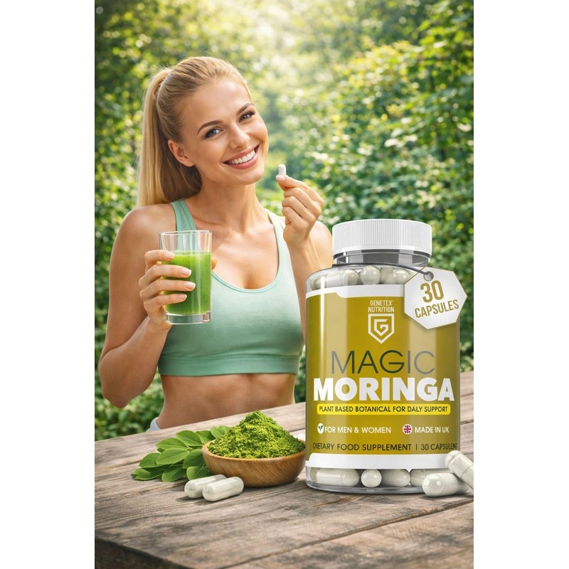 Magic Moringa Capsules High Strength Plant-Based Superfood Supplement for Daily