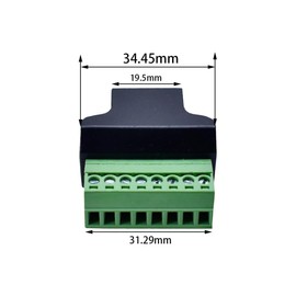 PENGLIN 2pcs RJ45 Female to 8 Pin Screw Terminal, 8P8C RJ45 Plug 8 Pin Bolt Connector, RJ45 Screw Terminal Adapter Block for CCTV DVR Cat5 Cat6 Cat7 Network Adapter