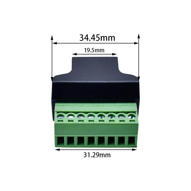 PENGLIN 2pcs RJ45 Female to 8 Pin Screw Terminal, 8P8C