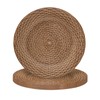MAONAME Faux Rattan Charger Plates Set of 6, Table Chargers