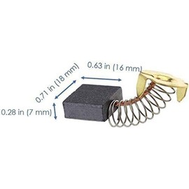 QINALO CB204 Carbon Brushes, Replacement for Makita CB-204, CB-203, CB202, 191944-6, 191953-5, 191957-7, 181051-3, 643200-5, Pack of 2
