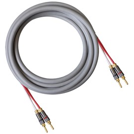 Blue Jeans Cable Canare 4S11 Speaker Cable, with Welded Locking Bananas, Conventional (Non-Bi-Wire) Terminations, 10 Foot (Single Cable - for one Speaker)