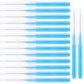 Alpinleux 15 Pcs Shower Head Cleaning Brush, Showerhead Cleaner Picks, Nylon Interdental Brush, Shower Cleaner Tiny Brushes for Cleaning Shower Head (Blue)