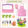 deAO Kids Gardening Play Set, 57 Pieces with Tools, Apron