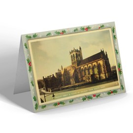CHRISTMAS CARD - Vintage Scotland - Paisley Abbey & Place of Paisley from S.E. b