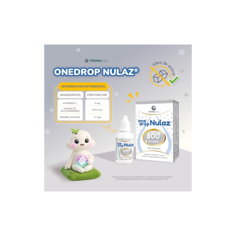 Vitamina ONEDROP NULAZ frasco con 20 mL, 1000 ALU por