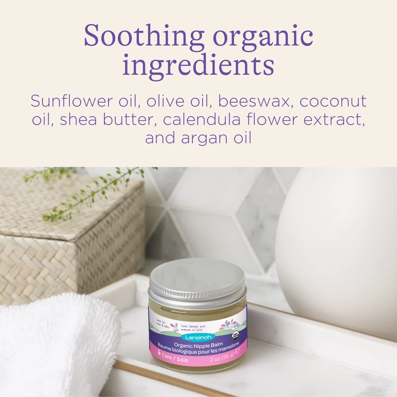 Lansinoh Organic Nipple Balm for Breastfeeding, USDA Certified Organic, Breastfeeding