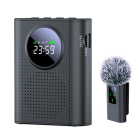 Jkoailiwi Jkoailiwi Bluetooth Voice Amplifier with Magnetic Wireless Lavalier Lapel Microphone for Teachers, Portable Speaker Clip-On Microphone, Mini Megaphone PA System for Classroom/Yoga/Conference