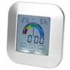 Indoor Touch LCD Screen Thermometer Hygrometer Electric Alarm Clock for