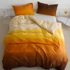 Wellboo Orange Gradient Duvet Cover - Queen Size, Solid Yellow