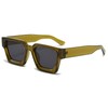 JCTAIFOO Vintage Rectangle Sunglasses for Women Men Retro Rectangular Chunky