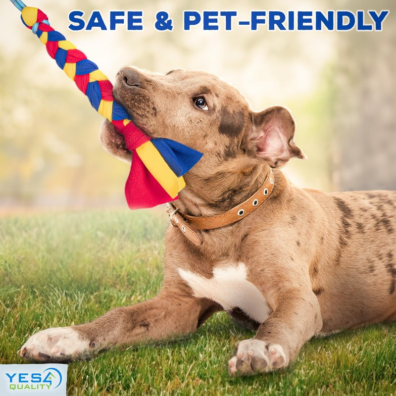 YES4QUALITY Flirt Pole for Dogs - Safe & Strong for