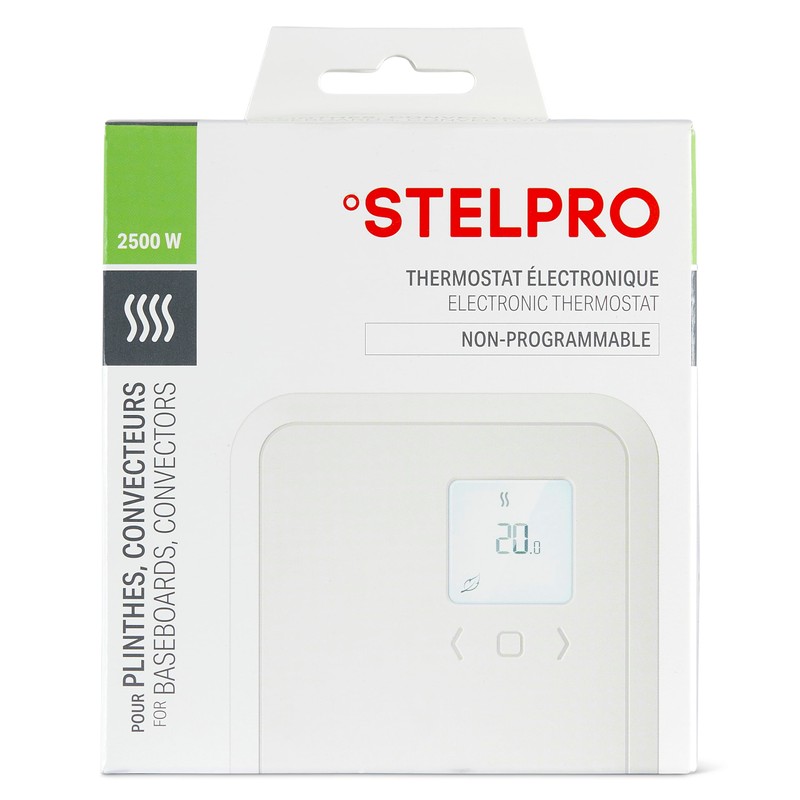 Stelpro Non-Programmable Electronic Thermostat for Baseboards and Convectors, Accurate Temperature