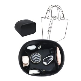JLYZ Moon Fits for Picotin Bag Insert Organizer For Hermes(18,Black)