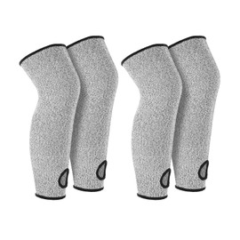 PATIKIL 42cm Cut Resistant Leg Sleeves, 2Pair HPPE Protective Leg Protectors Sleeves Thin Skin Protective Sleeves for Welding Lawn Mowing Construction, Gray