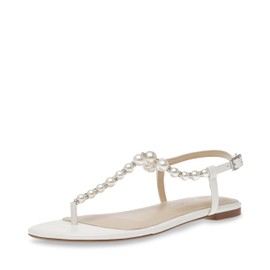 Betsey Johnson Women's Gal Sandal, Ivory, 9.5