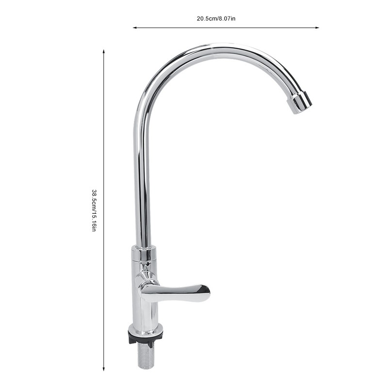 Household Kitchen Water Faucet Tap Chrome Plated Bathroom Kitchen Faucet
