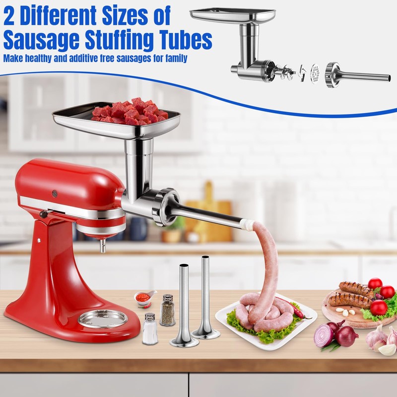 Stainless Steel Meat Grinder Attachments for Mixers, Meat Grinder, Sausage