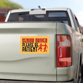 SODAVA - Senior Driver Please Be Patient Magnet, Please Be Patient Student Driver Magnet, Car Magnet Auto Truck Fridge Magnetic Stickers Decal Bumper Magnet [7.5"x4.5"]
