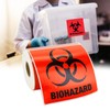 Biohazard Danger Safety Warning Label - 4"x 4" Waterproof Self