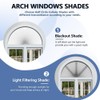 OUDUCK Arch Window Shades Blackout Half Circle Cellular Shades, Pleated
