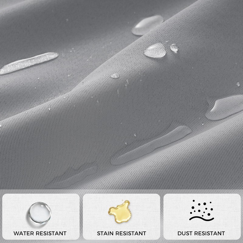 MRTREES Kitchen Waterproof Curtains, Blackout Thermal Curtains with Rod Pocket