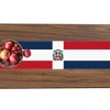 NOVDEK Dominican Table Runner,Dominican Flag Tablecloth,Durable 150D Kitchen Dining Decor,Home