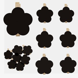 Mini Boards for Writing on Woods, Pack of 10 Mini Boards for Writing on Woods, Mini Board Memo Board with Clip, Mini Wooden Chalkboard Small Clips, Wipe Clean Mini Board