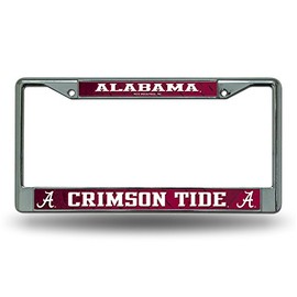 Alabama Crimson Tide Chrome Metal License Plate Frame