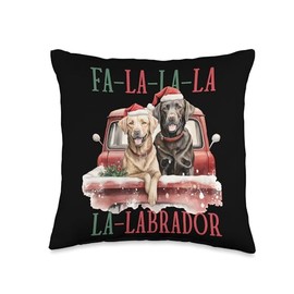 Fa-La-La-La-La-Labrador Throw Pillow