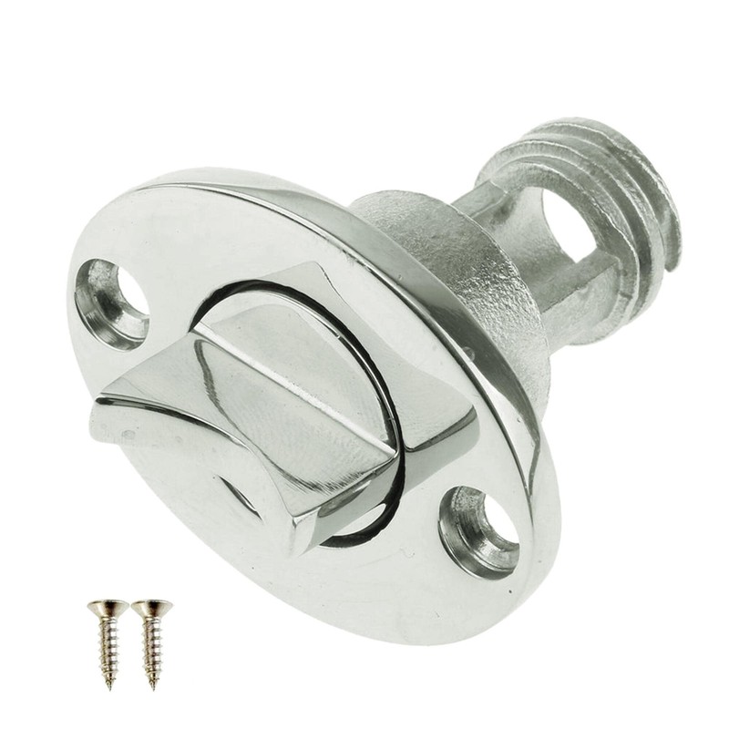 2PCS Marine Stainless Steel 316 Boat Oval Garboard Drain Plug