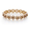 Clearine Ladies Bracelet Wedding Bridal Crystal Rhinestone Pearl Stretch Bangle