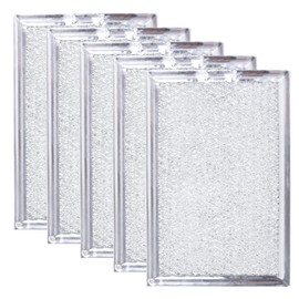 Microwave Filter Replacement 7.64” x 5.12” for GE WB06X10309 WB06X10359 Microwave Grease Filter by Canamax - Fits LG Kenmore - Filter Kitchen Oven Air Entering Over The Range Vent Fan - 5 Packs