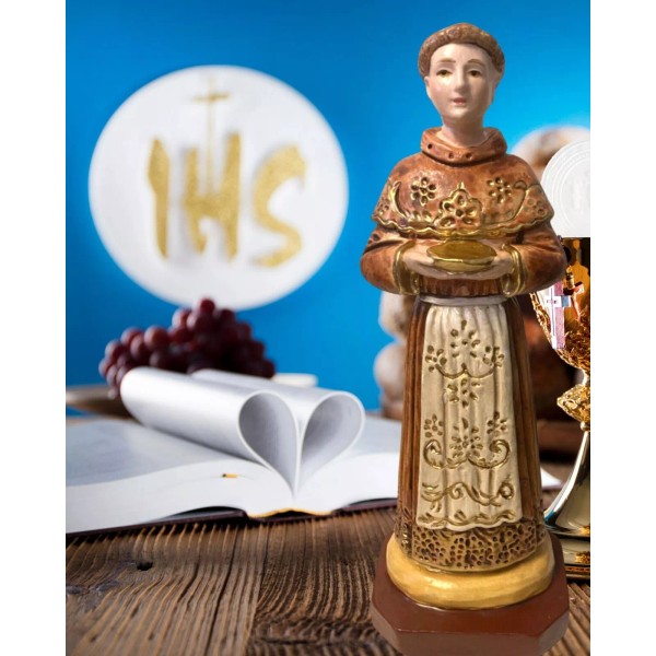 Saint Paschal Baylon 9" hand painted Statue, New from Colombia