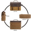 Men's Messenger Bag Waxed Canvas Briefcase 15.6 Inch Vintage Genuine