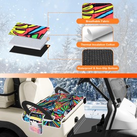 PGmoon Golf Cart Seat Covers, Golf Cart Seat Towel Blanket for Most Golf Carts Fits for EZGO, Club Car, Yamaha and More (Patent Design)