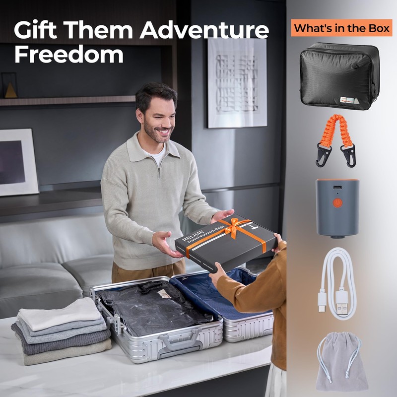Relime Apex Series Vacuum Bags for Travel Luggage with Wireless