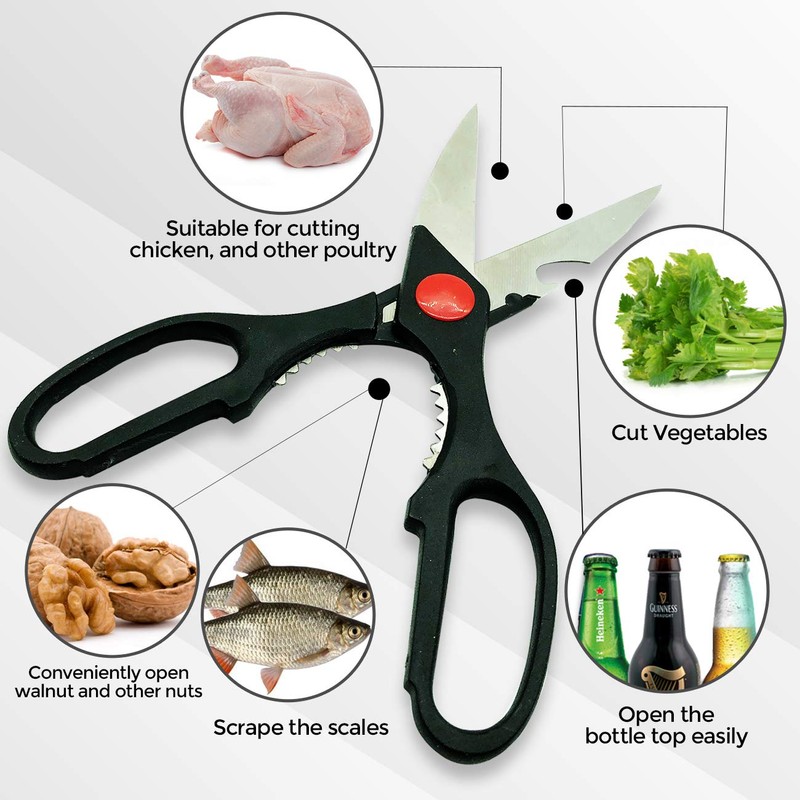 Multifunction Scissors| Kitchen Shears Heavy Duty Sharp Cutter Bottle Opener