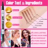 Eyebrow Pen, Waterproof 2-in-1 Dual-Ended Microblading Eyebrow Pencil Upgraded Eye