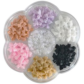3D Bow-Knot Colorful Nail Charms Set, Bowknot Nail Art Rhinestones Crystal for Nail Stones Design DIY Decoration Jewel Stones Nail Art Rhinestones