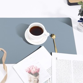 marysgift Place Mats for Table Non Stick Heat Resistant Washable and Waterproof for Dining Kitchen Party Weddding Set of 4 (30 x 45 cm）, Blue