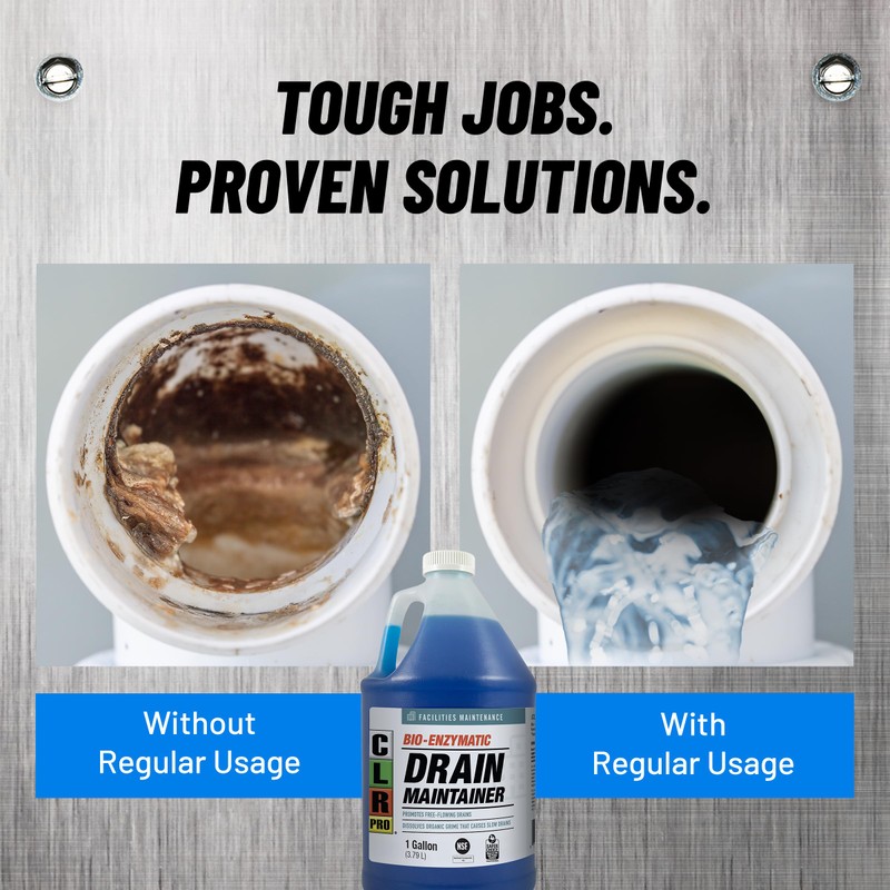 CLR PRO Commercial Drain Maintainer and Grease Trap Treatment, Preventative