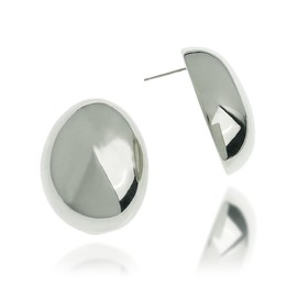 Sonateomber Silver Dupes Tear Drop Large Statement Waterdrop Earrings Stud for Women - Chunky Oversized Trendy Teardrop Earings Long Waterdrop White Gold Polished Ball Hoops Droplet Fashion Jewelry Gift