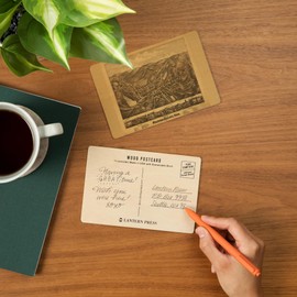 Stafford Springs, Connecticut, Panoramic Map (4x6 Birch Wood Postcards, 2-Pack Stationary, Rustic Home Wall Decor)