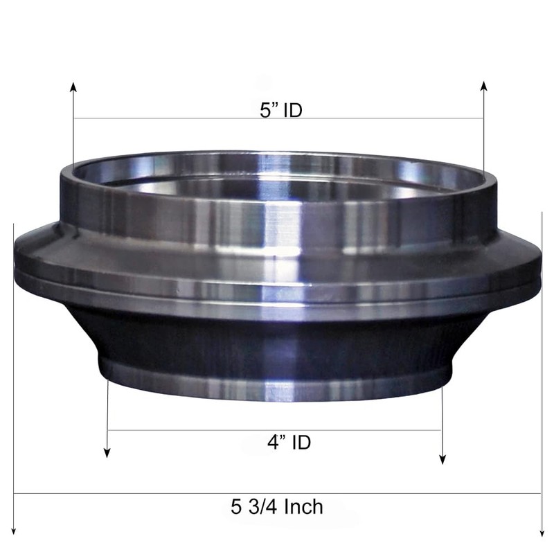 Exhaust Header Collector Reducer Adapter Assembly with V-Band in Stainless