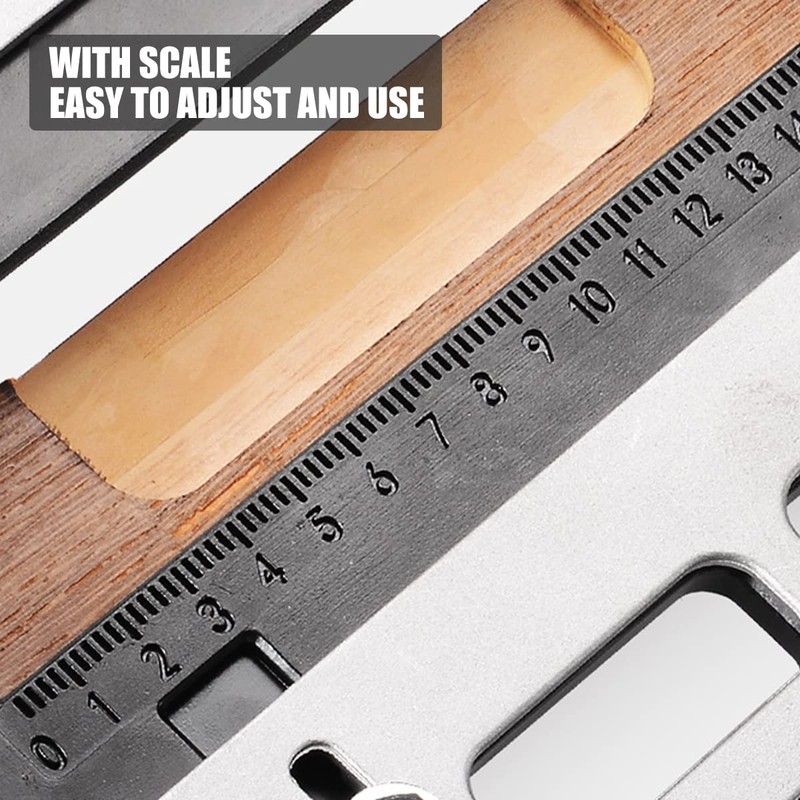 Aluminum Door Hinge Template Jig - Precise Woodworking Slotting Locator,