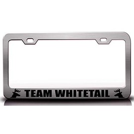 Custom Brother - Team Whitetail Dear Hunting Hunter Metal Car SUV Truck License Plate Frame Ch j29