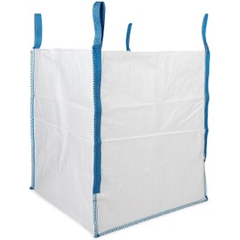 DURASACK Heavy Duty Builder's Bulk Bags 200-Gallon White Woven Polypropylene Contractor Trash Bags for Demo and Construction, Holds up to 2200 lbs, Open Top