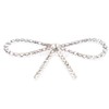 10Pcs Diamond Rhinestone Bow Glass Flash Brooch Claw Chain Suit