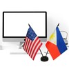 Philippines & US American Friendship Table Flag Display, USA &